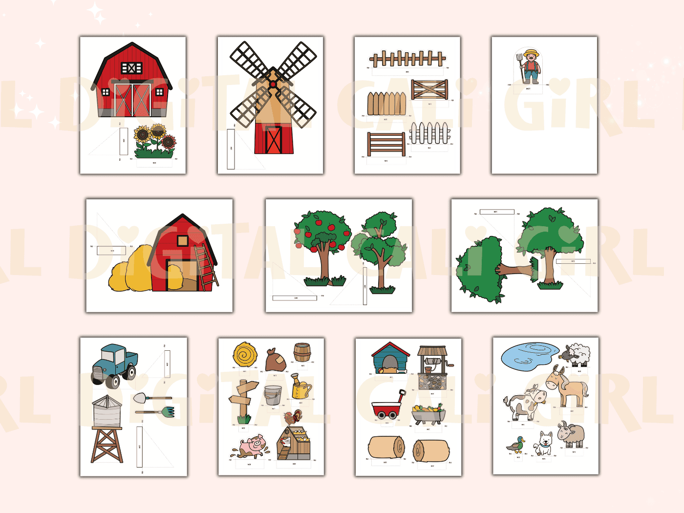 Build a Farm Paper Craft Printable - Image 4