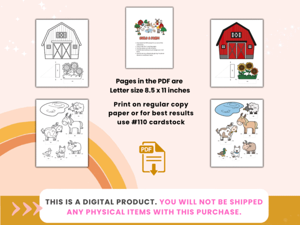 Build a Farm Paper Craft Printable - Image 5