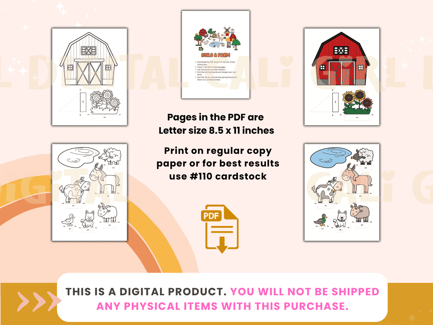Build a Farm Paper Craft Printable - Image 5