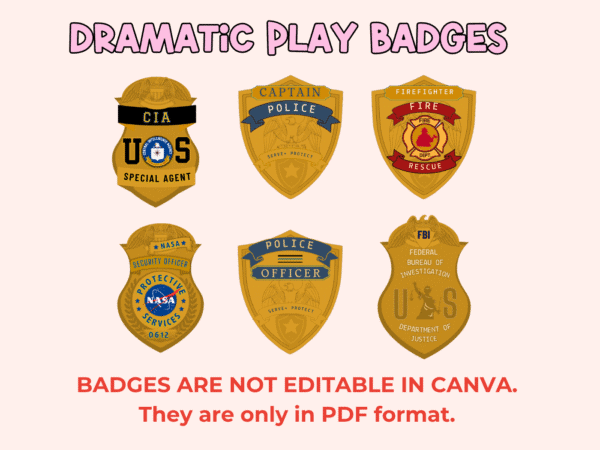 Pretend Play Name Tag and Badge Set - Image 5