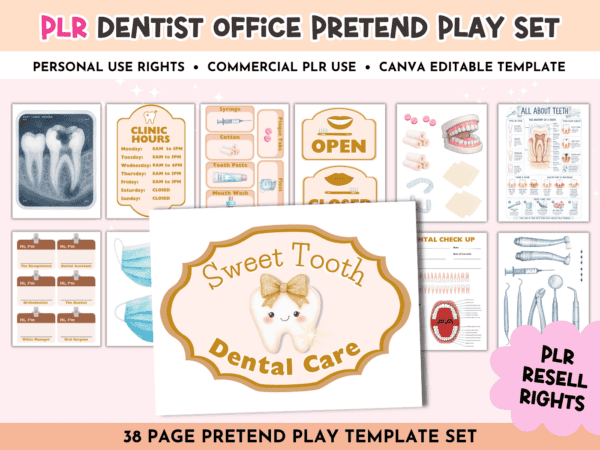 denist office pretend play PLR